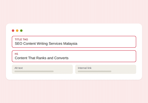 Writing and On-Page Optimisation illustration