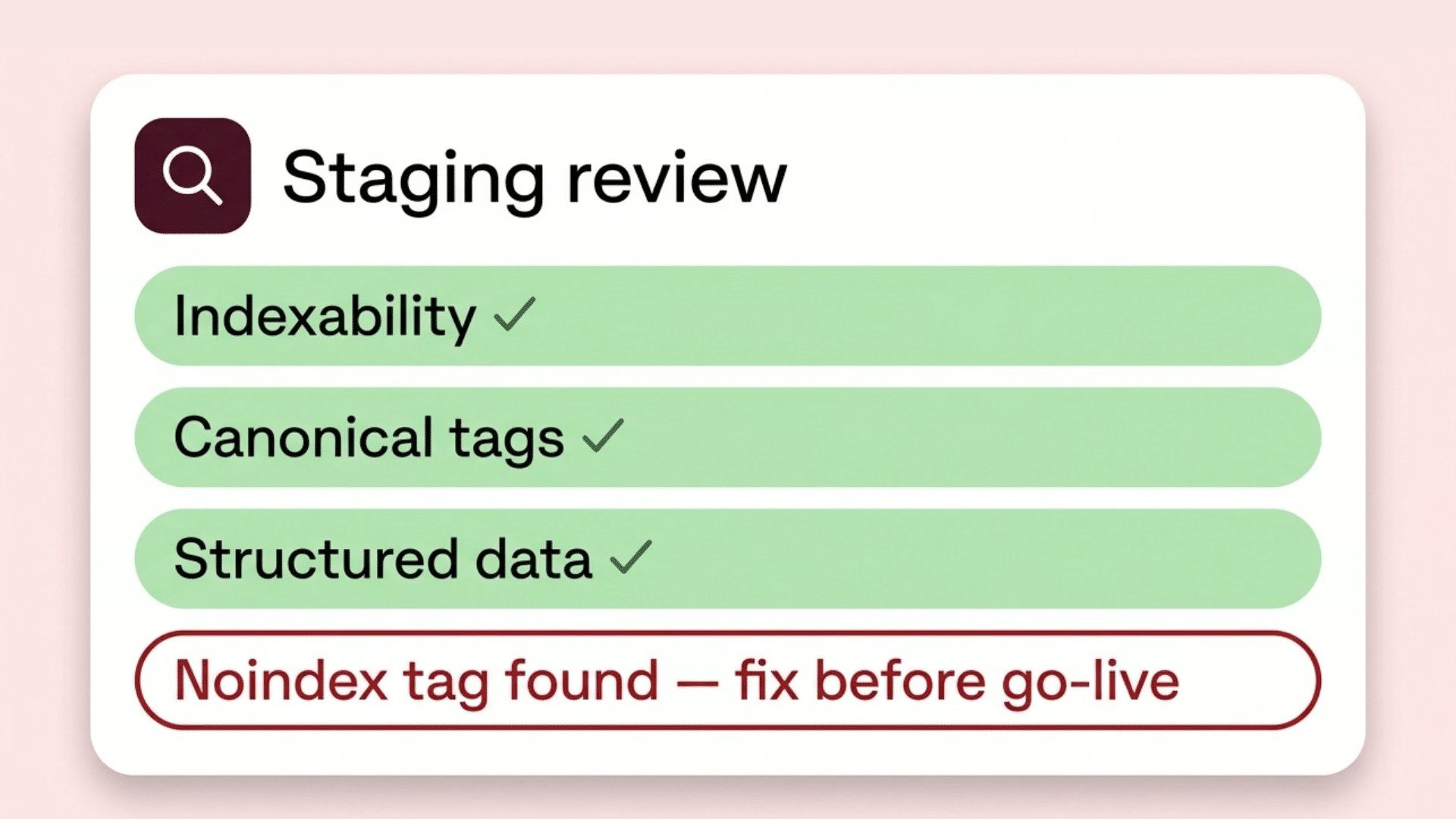 Staging Review Before Go-Live